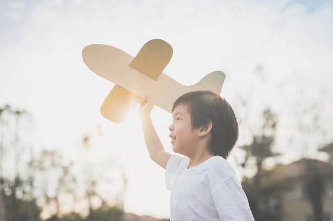 Child discovering talents